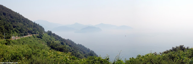 Vista de la costa de Namhae