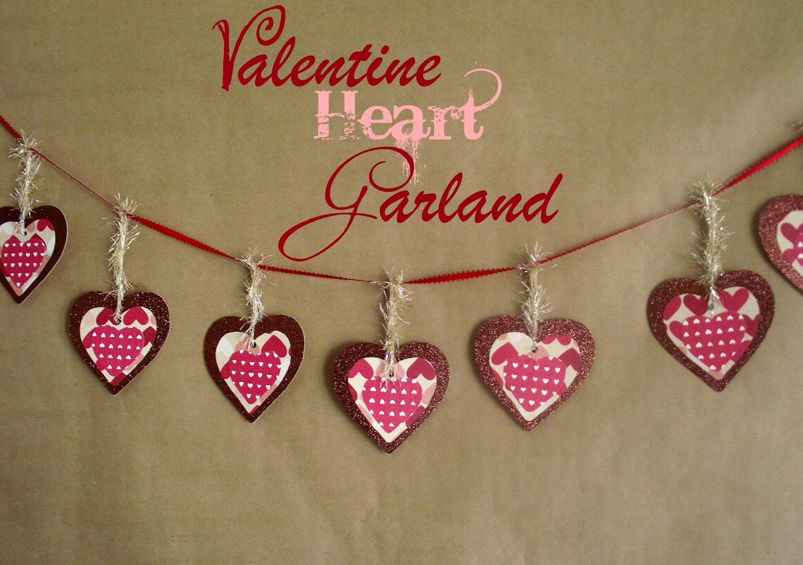 So Domesticated Valentine Heart Garland...