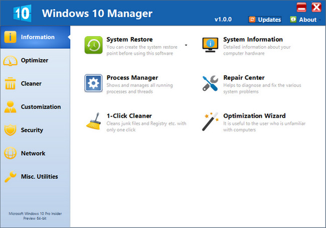 Yamicsoft Windows 10 Manager 3.9.3