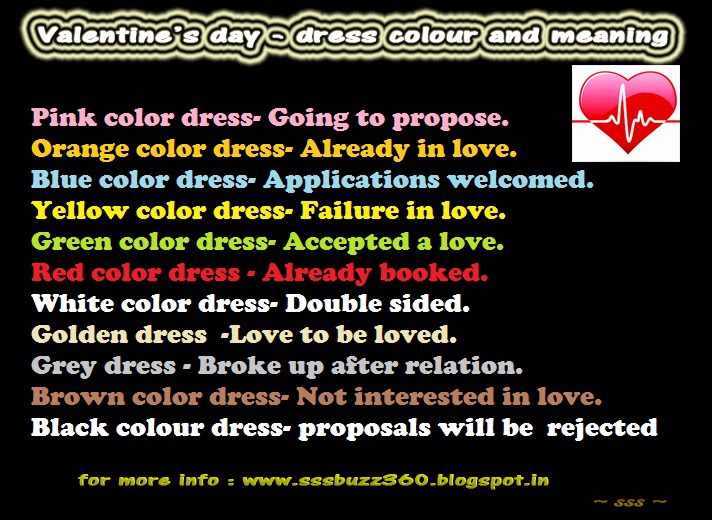 Valentine's day dress colours and their meanings