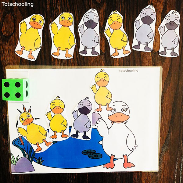 The Ugly Duckling Preschool Counting Mat Totschooling Toddler
