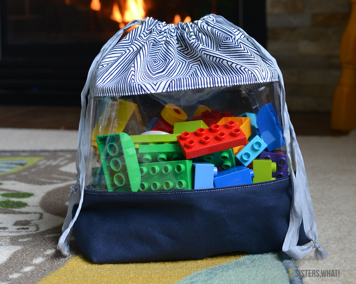 See Through Drawstring Toy Bag and LEGO - Sisters, What!
