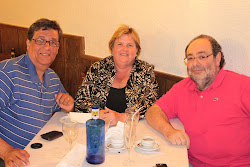 Mario, Joyce and Pepe at dinner
