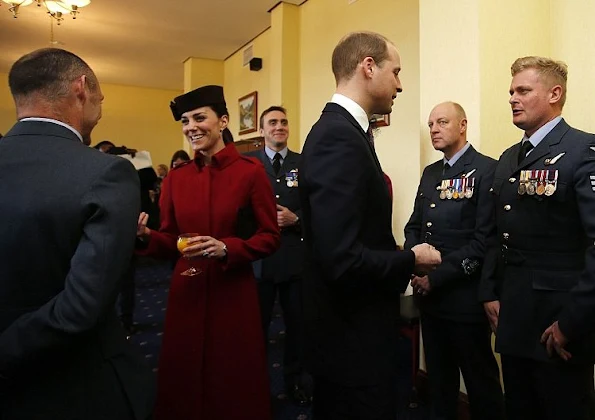 Catherine, Duchess of Cambridge and Prince William, Duke of Cambrige attend a reception following the ceremony marking the end of RAF Search and Rescue (SAR) Force operations during a visit to RAF Valley