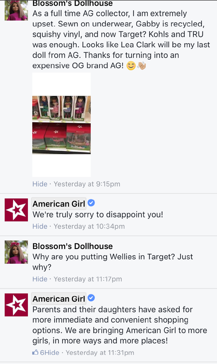 target brand american girl