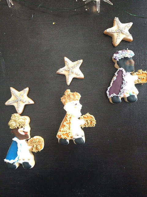 Galletas de reyes magos, three Wise men decorated cookies, Epiphany decorated cookies, galletas para el dia de reyes, Wise men decorated cookies,  decorated cookies, cookie decorating,