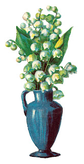 digital Lily of the Valley wildflower image flower vase image wildflower digital clipart botanical art