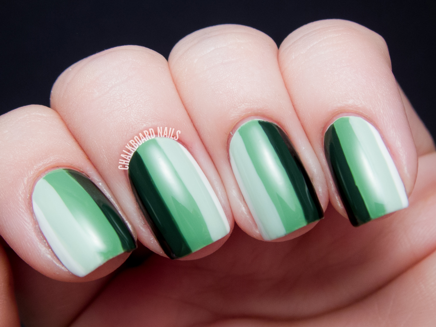 31DC2013 Day 12: Green Ombre Stripes.