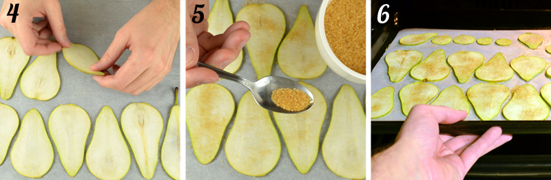 Chips de pera: tutorial fotográfico