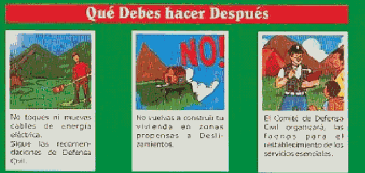 Manteniendo la calma durante fenómenos naturales: Deslaves