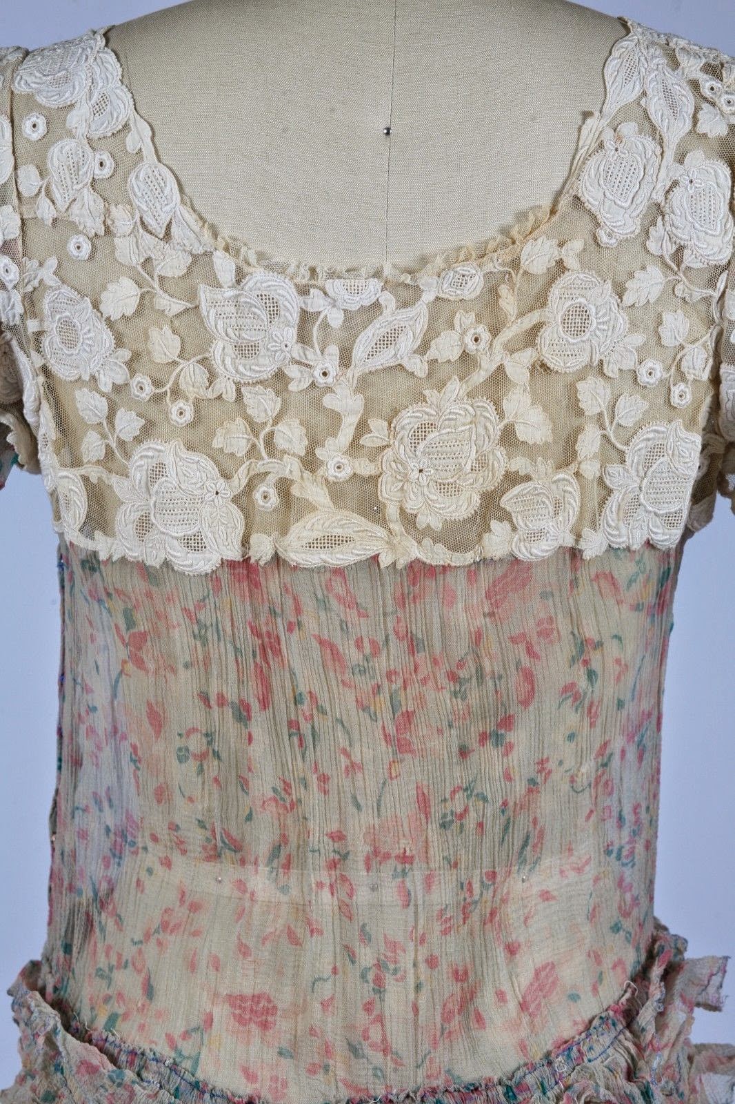 All The Pretty Dresses: Late 1920's/early 1930's Floral Print Sheer Dress