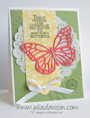 2015 Occasions Catalog Sneak Peek: Butterfly Basics + Butterfly Thinlits Card #stampinup www.juliedavison.com