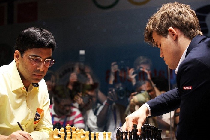 A suivre tout particulièrement, le duel entre l'ex-champion du monde indien Viswanathan Anand et le champion du monde d'échecs norvégien Magnus Carlsen © Chess & Strategy
