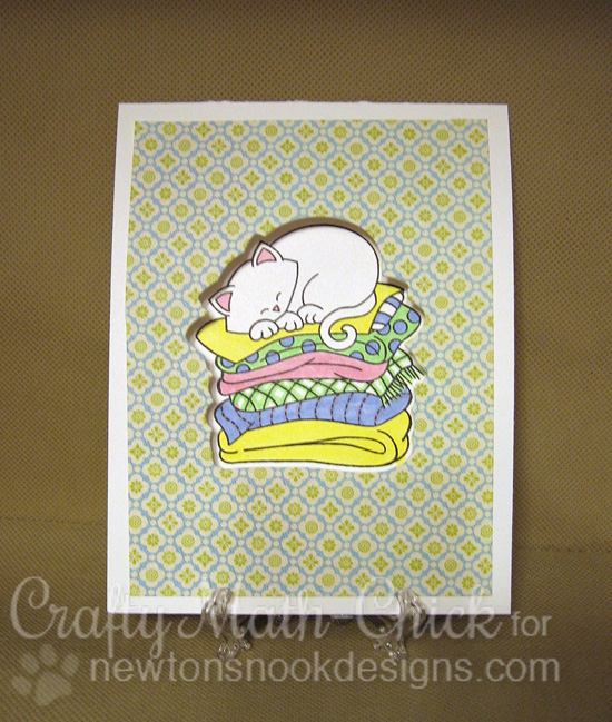 Dreaming Cat Card by Crafty Math-chick | Newton's Naptime Stamp set by Newton's Nook designs
