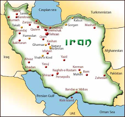 Iran Map political Regional