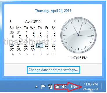 Cách thay đổi ngày giờ trên Windows 8/8.1