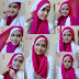 Cara Memakai Hijab Pashmina 3 Warna