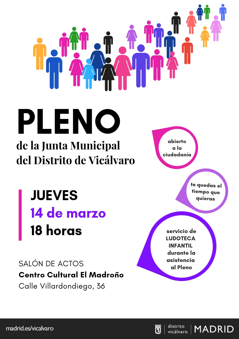 14 de marzo. Pleno del distrito Convocatoria y orden del día. vicalv