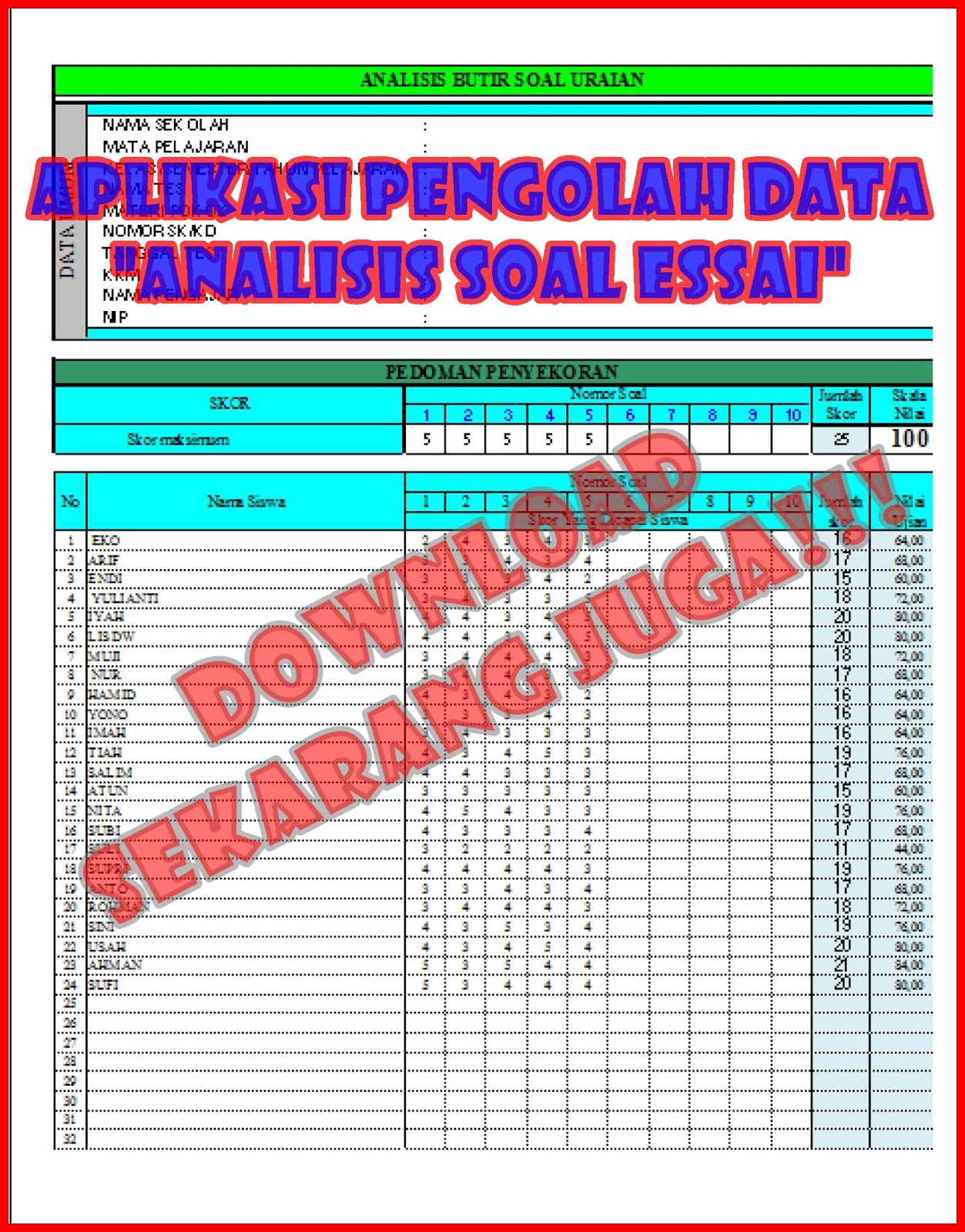 Analisis butir soal pilihan ganda picture