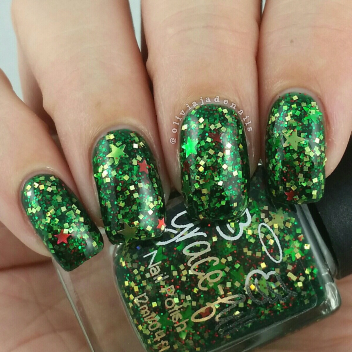 Grace-full Nail Polish Starry Christmas swatched by Olivia Jade Nails