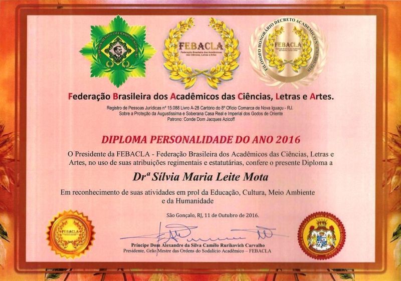 Diploma Personalidade do Ano 2016