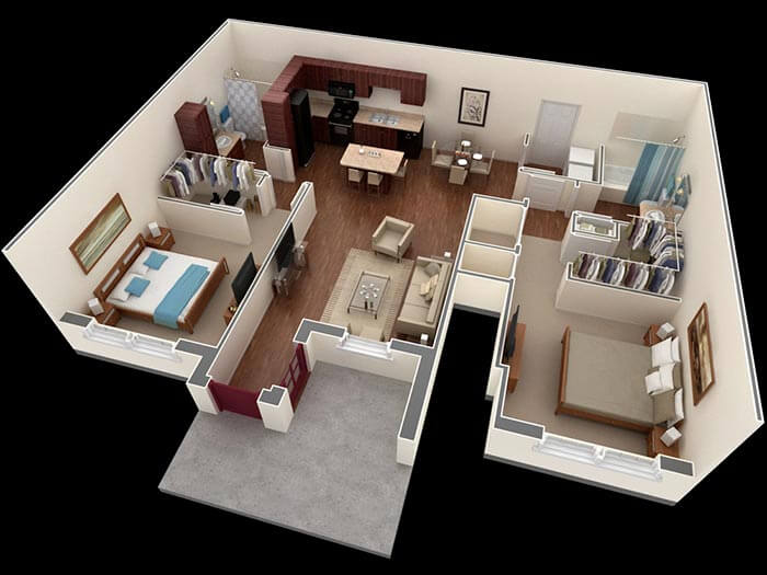 2 yatak villa planları 2 yatak villa planları