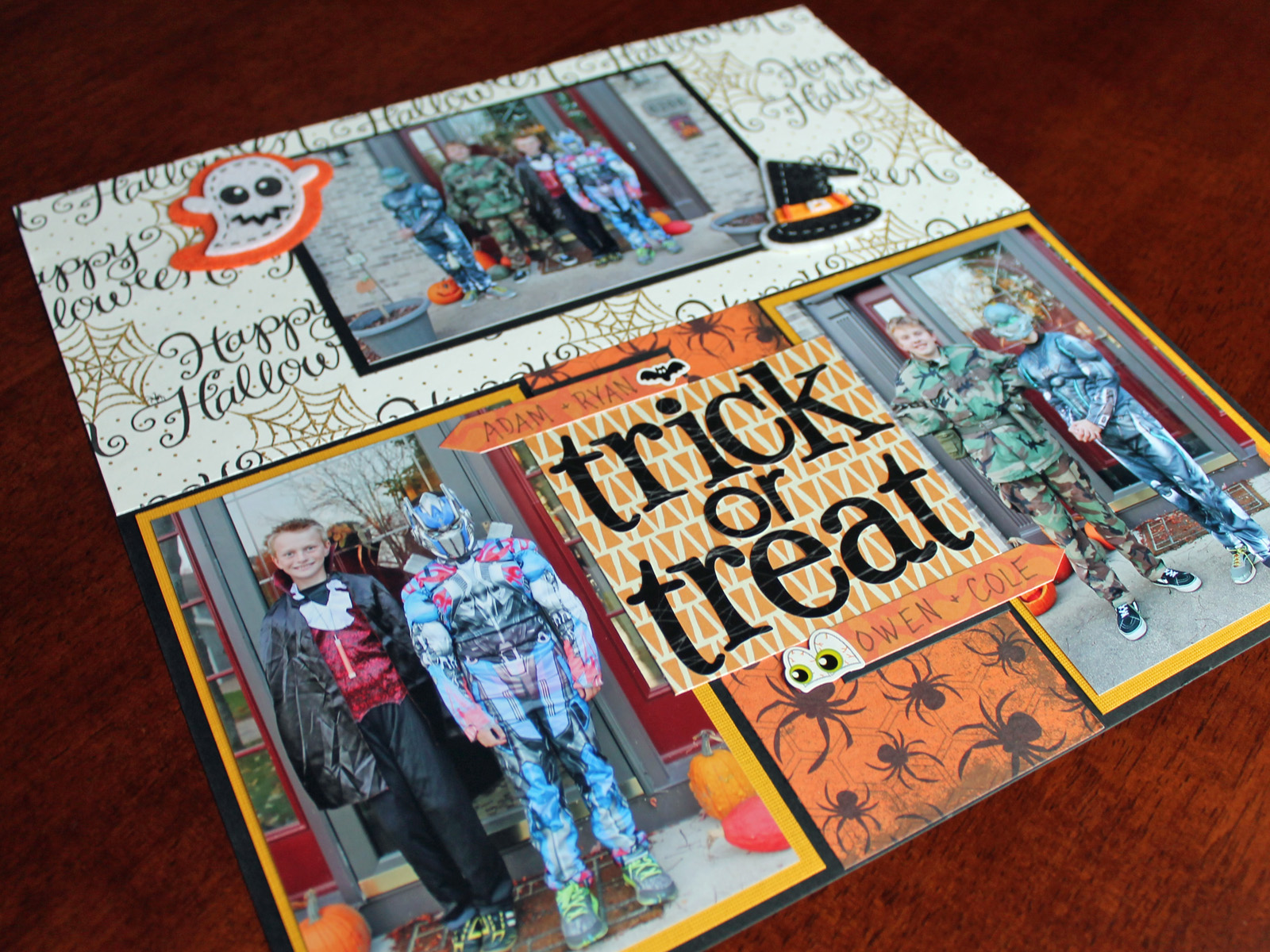 Adventure Scrapbooks Halloween "Trick or Treat" Scrapbook Page