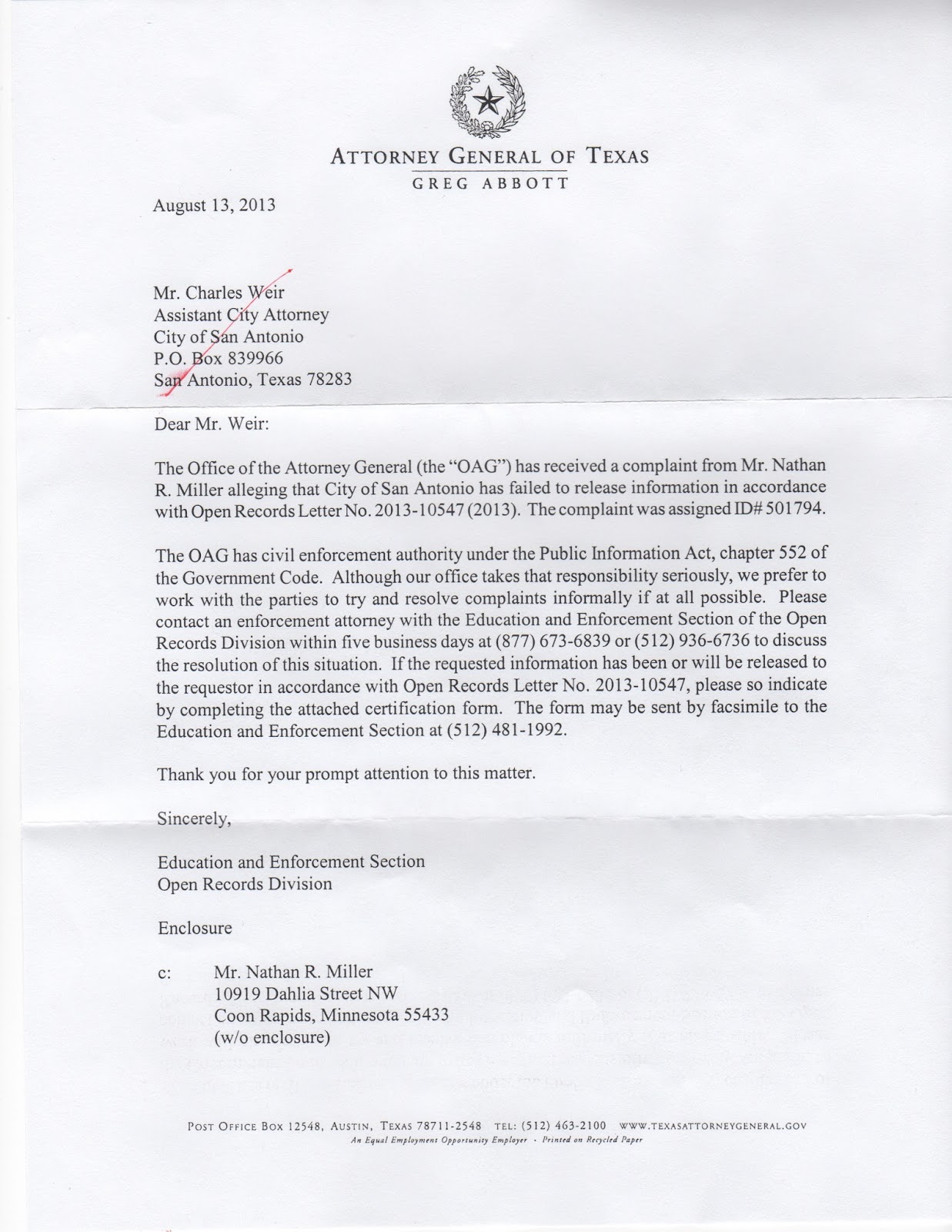 Ticket Scam of San Antonio, Texas Attorney General's Office doing their job... San Antonio