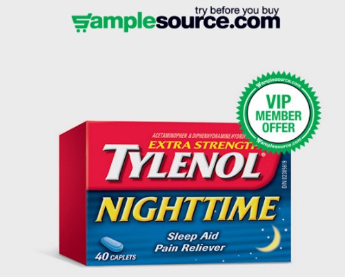 Samplesource VIP Free Sample Tylenol Extra Strength Nighttime Samplesource VIP Free Sample Tylenol Extra Strength Nighttime