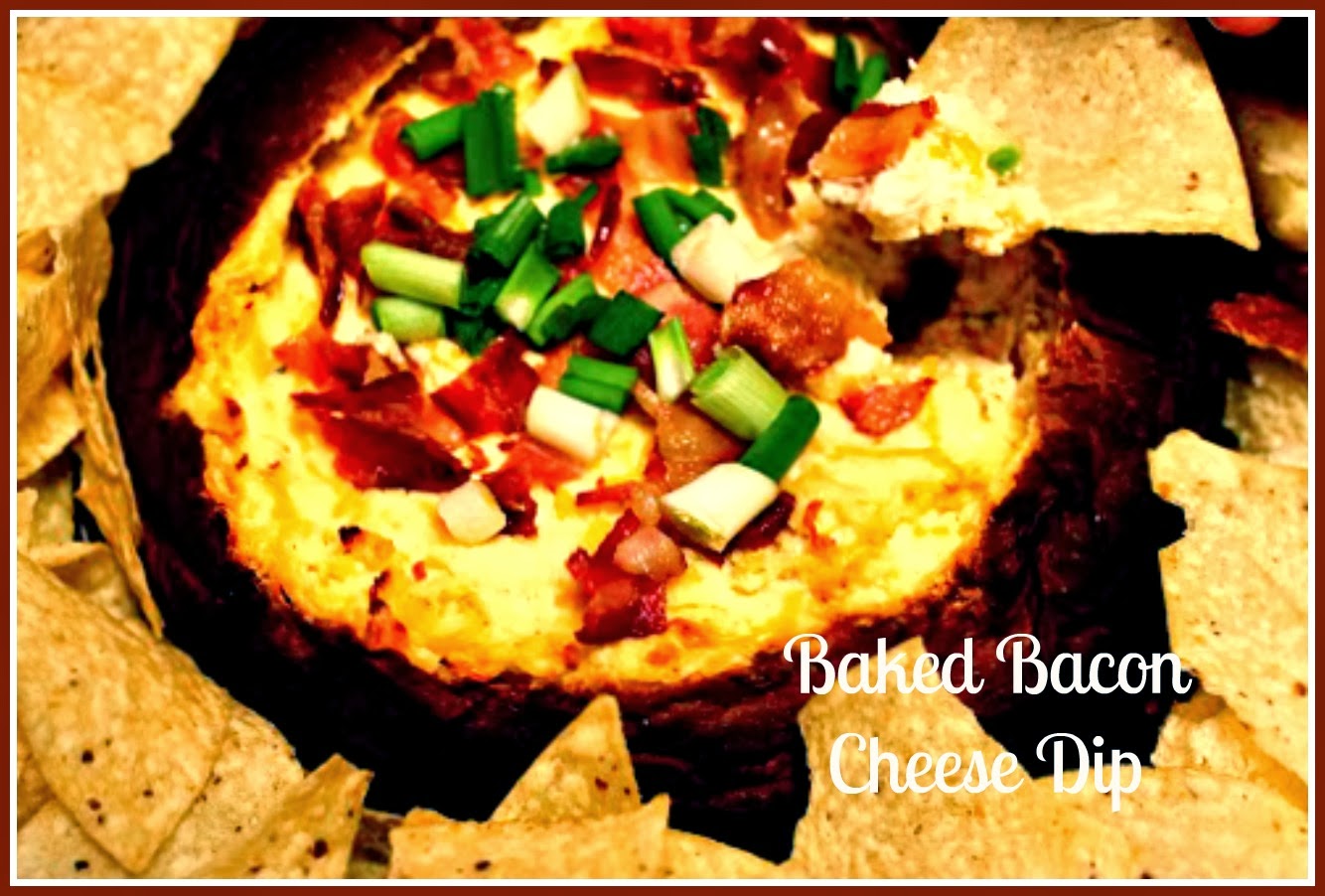 Sweet Tea and Cornbread Baked Bacon Cheese Dip in a Bread Bowl!