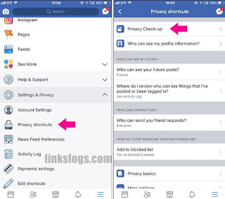 facebook privacy shortcuts