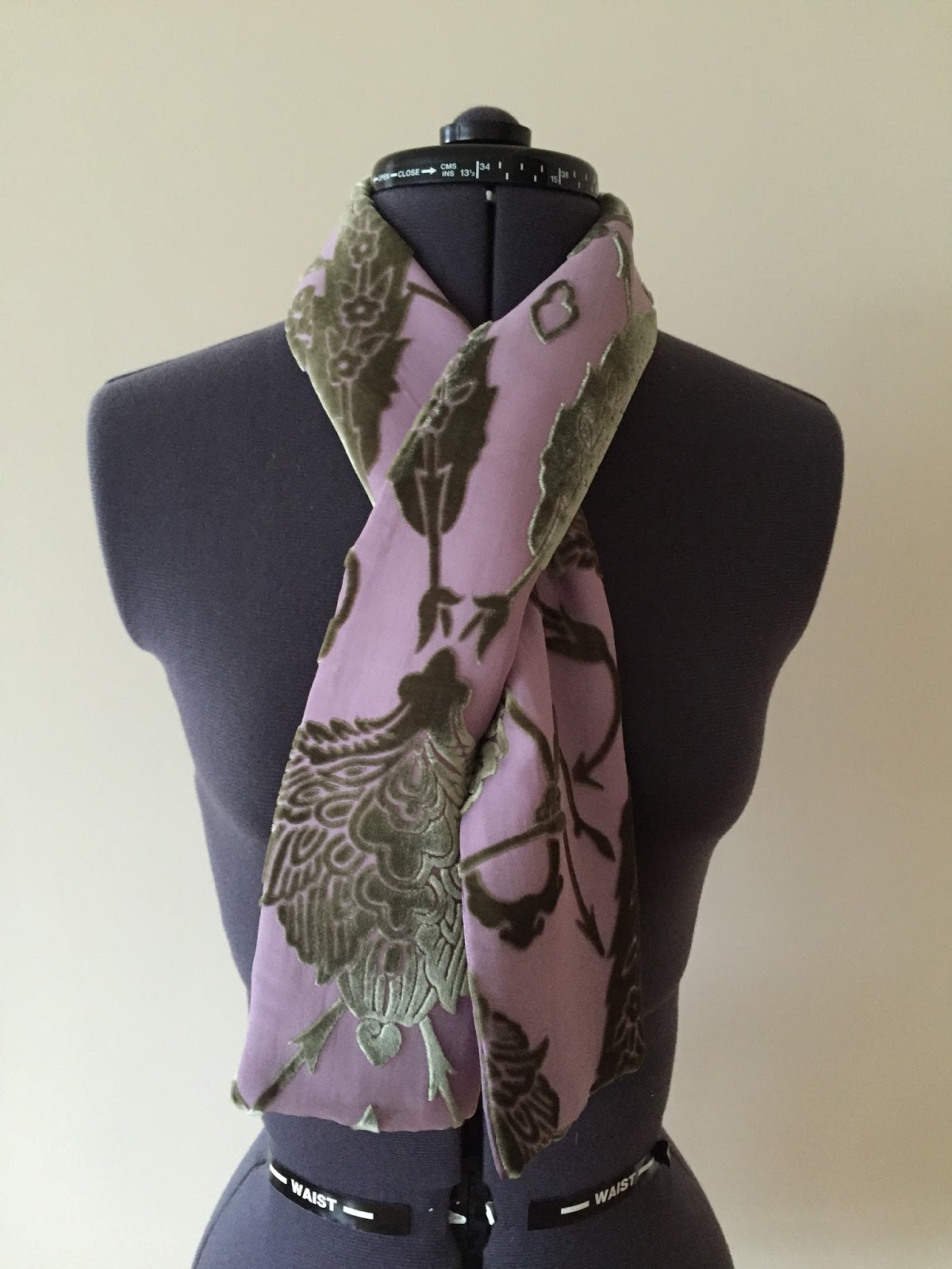 Diary of a Chain Stitcher Silk Velvet Devoré Scarf
