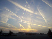 Sunrise revealed a web of jet airplane vapor trails over Bakersfield earlier . (vapor trails jan )
