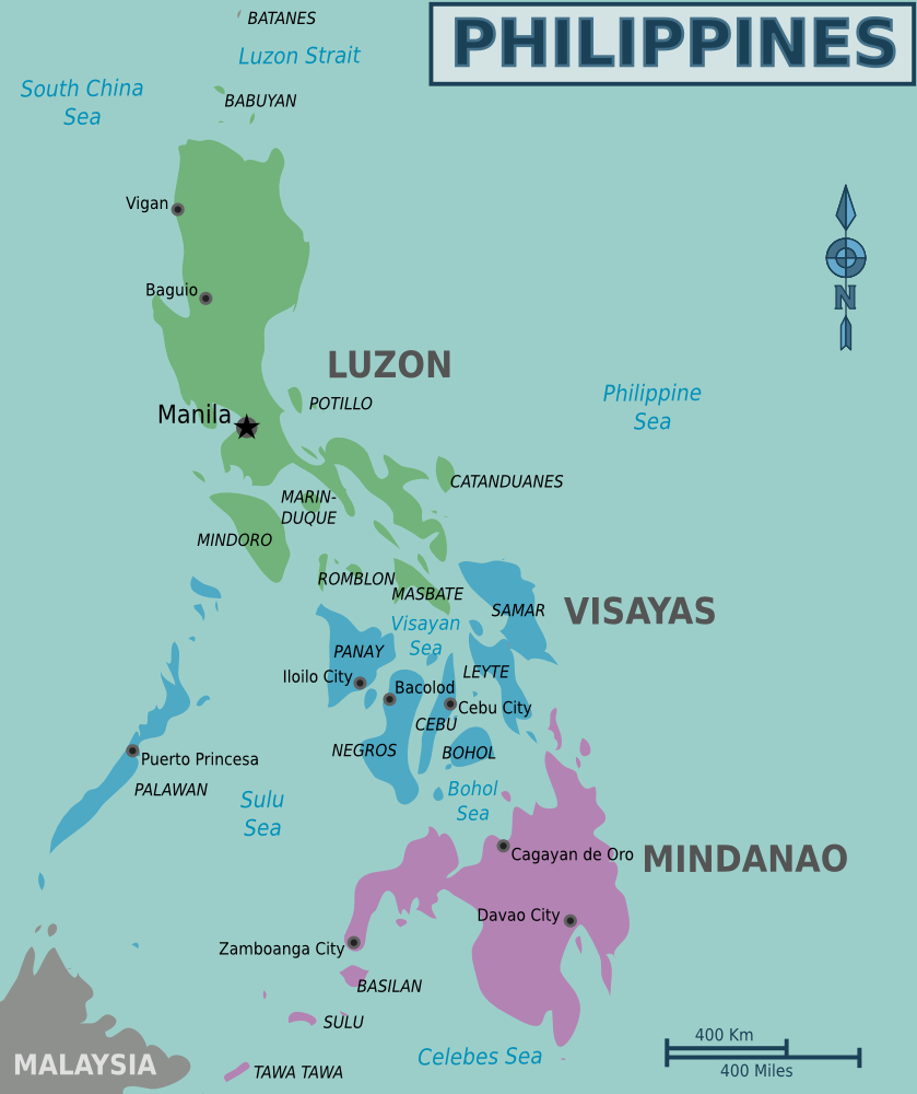 Philippine Map Luzon Visayas Mindanao