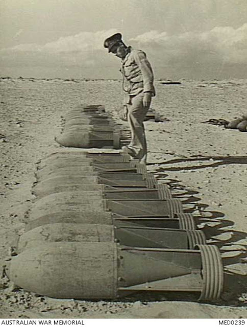 Captured German bombs in North Africa, 31 December 1941 worldwartwo.filminspector.com