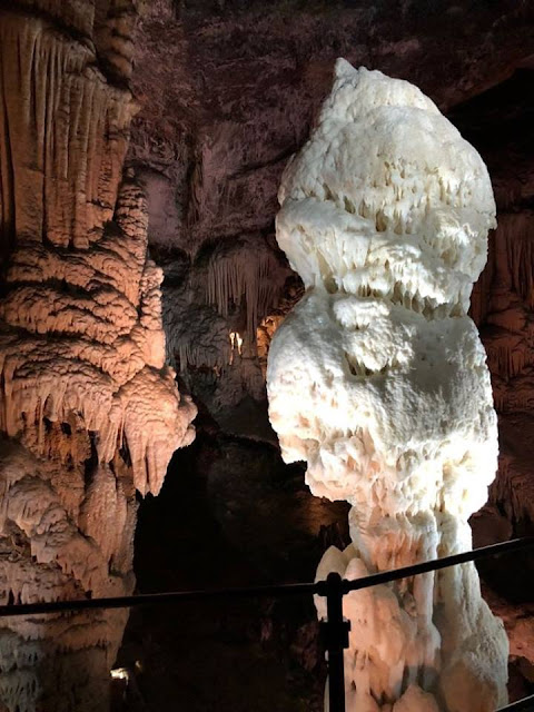 Stalagmit dan Stalaktit Postojna Cave Slovenia