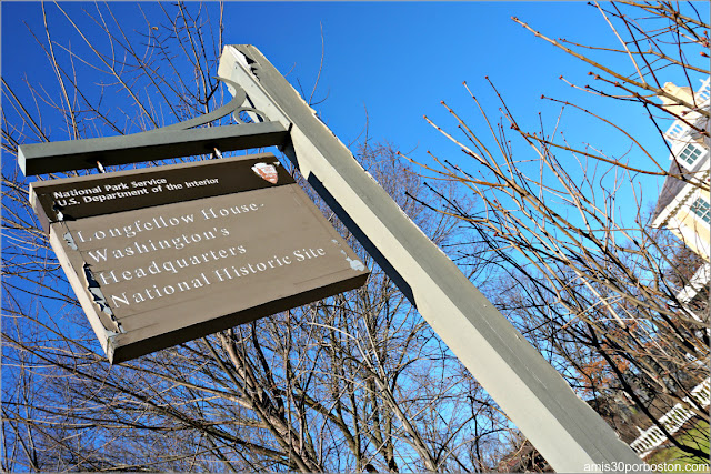 Placa del Longfellow House Washington's Headquarters National Historic Site