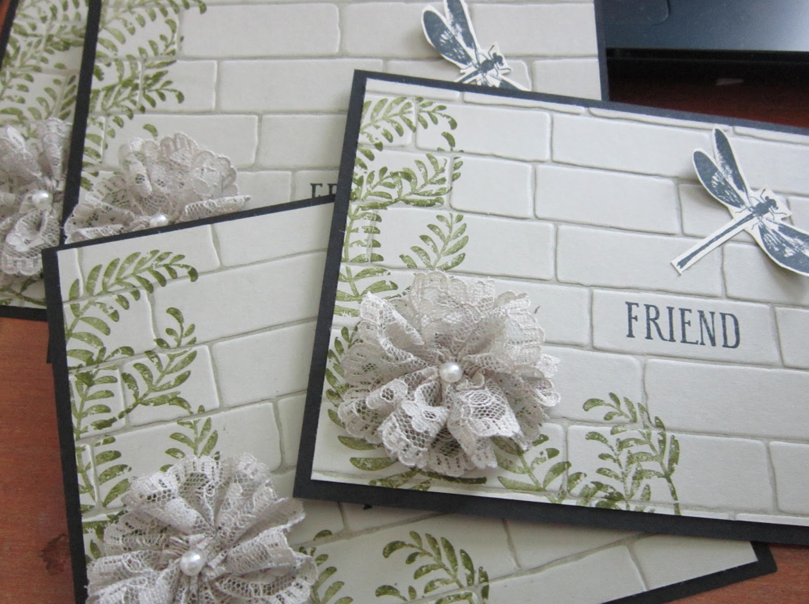 Krafting with Karen Brick Wall Embossing Folder Tutorial