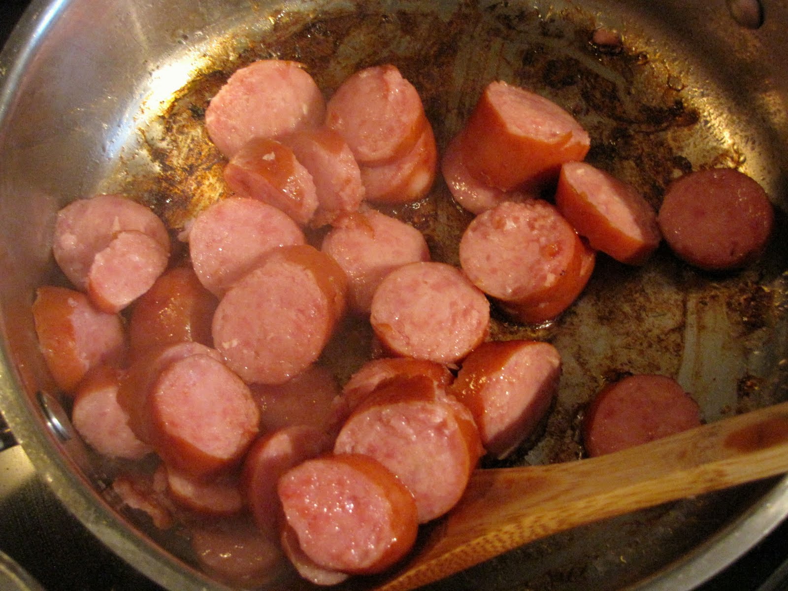 a little of this... {Apricot Kielbasa}