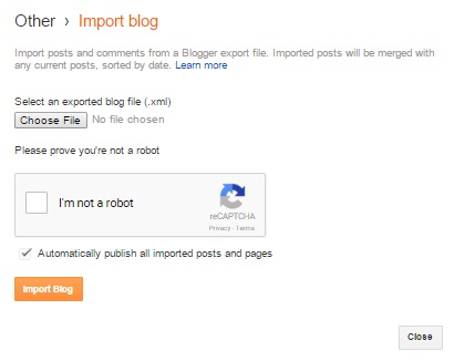 cara eksport dan import blog