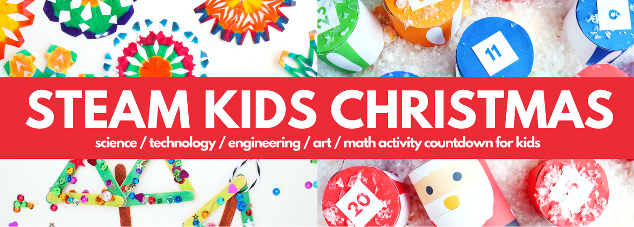 STEAM KIDS Christmas - the follow on book to the number #1 selling STEAM KIDS book which is inspiring our next generation of inventors, innovators and leaders. This Christmas ebook has over 25 days of holiday projects to try with your kids | you clever monkey