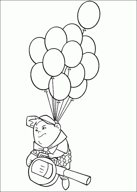 Free Printable Disney Pixar Up Papercraft " Russell " Coloring Pages