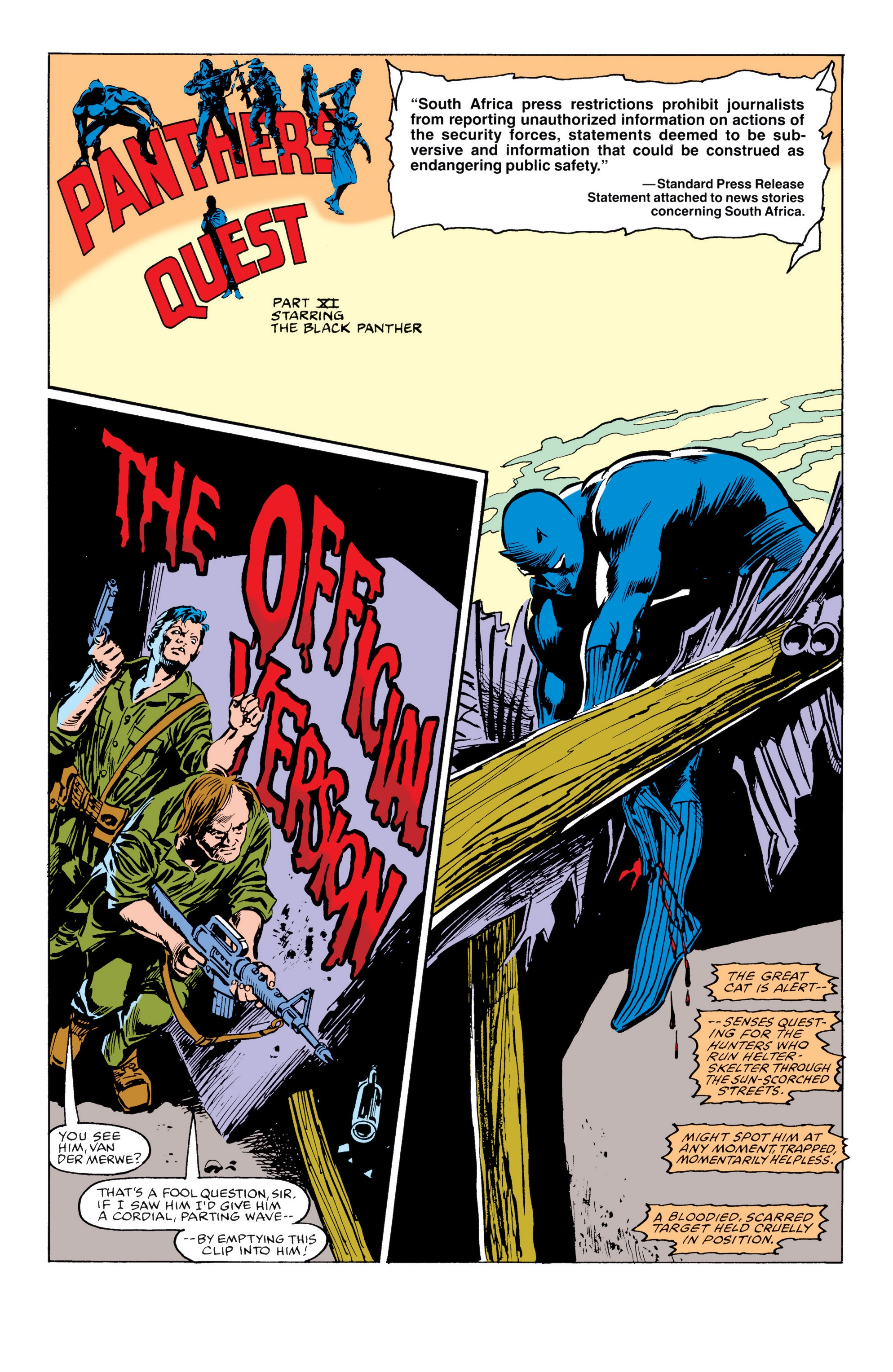 Read online Black Panther: Panther's Quest comic -  Issue # TPB - 88