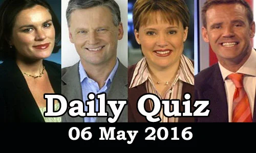 Daily Current Affairs Quiz - 06 May 2016