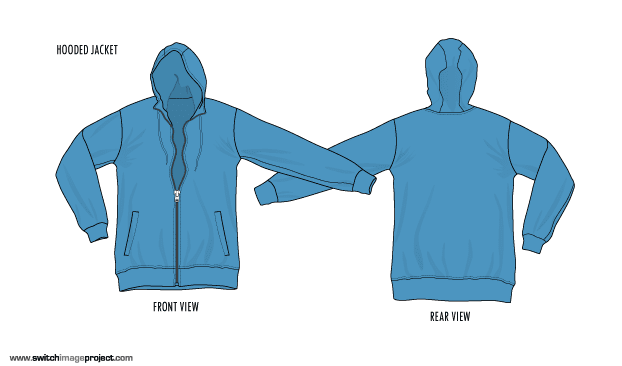 Football teams shirt and kits fan: Hooded training jacket template