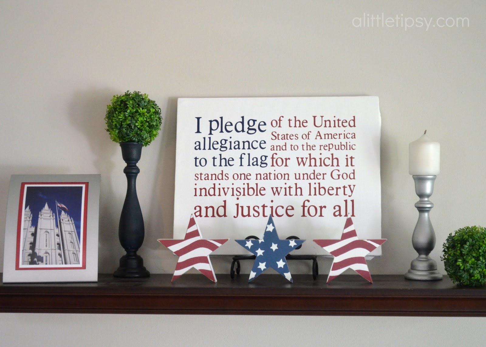 4th of July Decorations: Flag Canvas