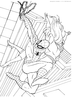 coloring pages of spiderman