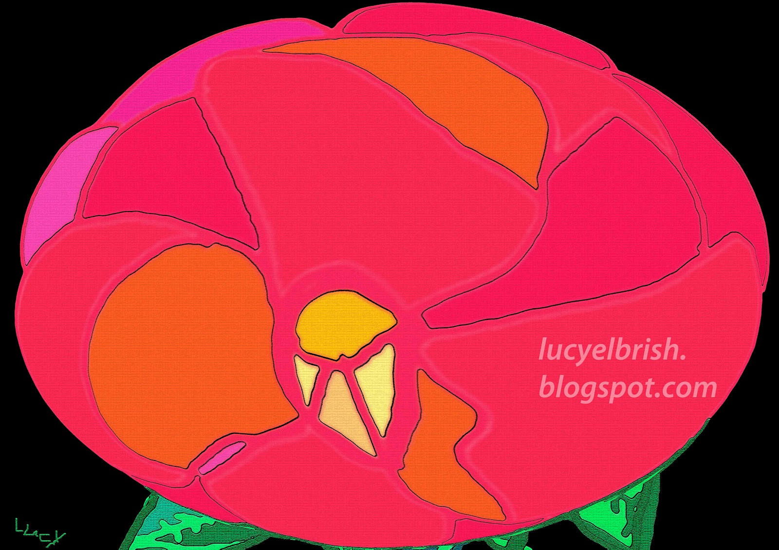 Lucy Elbrish: Theme Of Three Red flowers