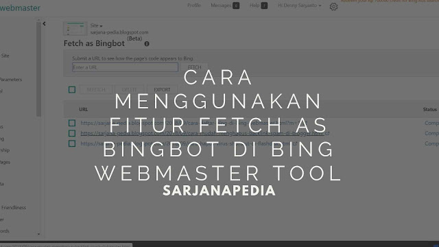 Cara Submit Artikel Di Bing Webmaster Tool