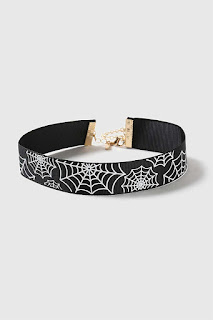 Spider Web Velvet Choker- Top Shop - Halloween Jewellery 